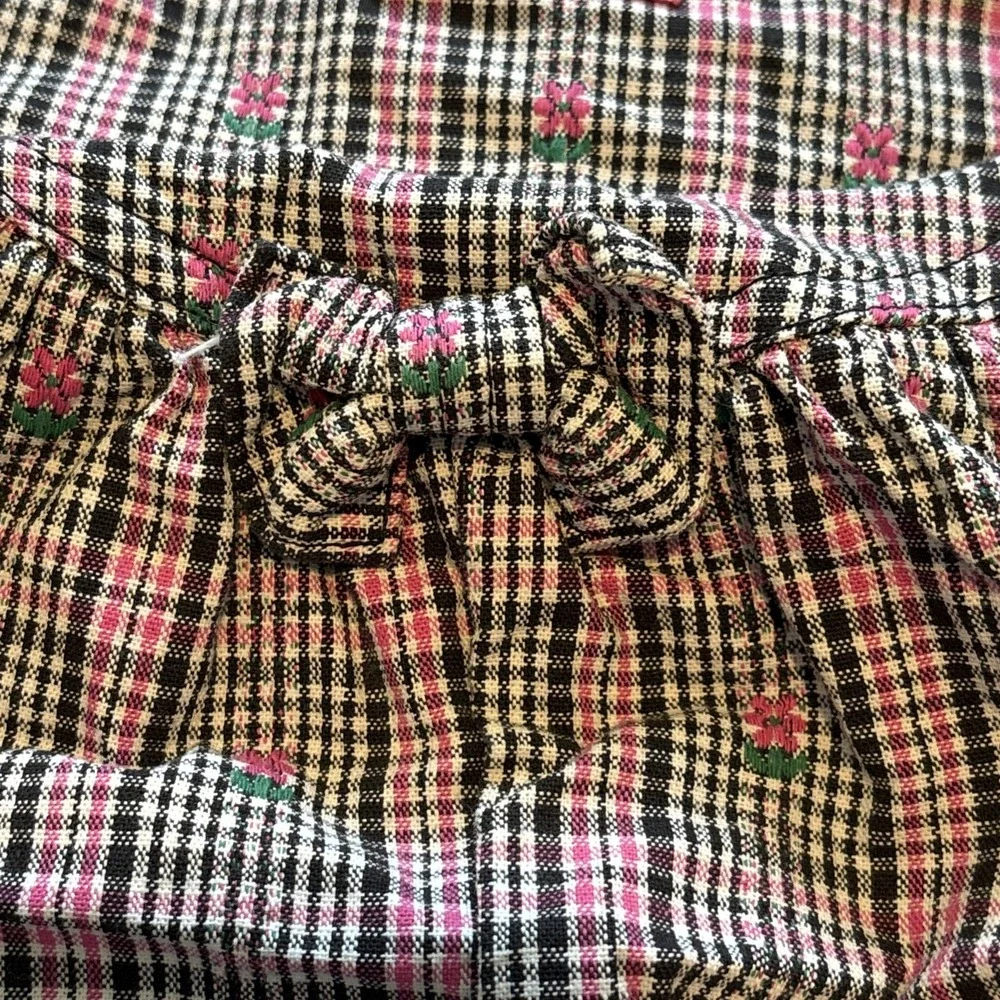 VTG Oshkosh Baby B'Gosh Vestbak Bubble Romper 12M Pink Back Floral‎ USA Made